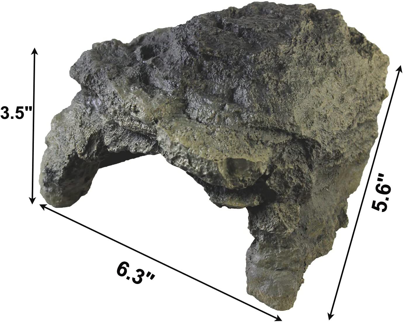 AQUANEAT Reptile Hideout, Aquarium Rock Hideout, Reptile Rock, 6.3” X 5.6” X 3.5” Reptile Habitat, Natural Reptile Hides and Caves for Small Lizards, Turtles, Geckos, Amphibians Animals & Pet Supplies > Pet Supplies > Reptile & Amphibian Supplies > Reptile & Amphibian Habitats AQUANEAT