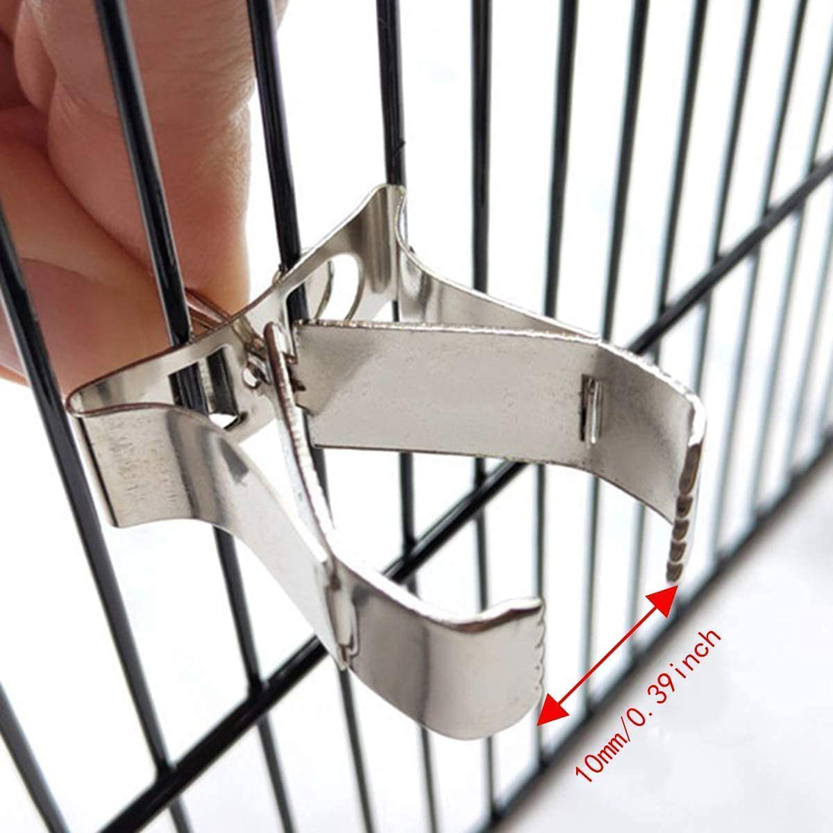 Small Animal Feeding Clip Is Suitable for Parrots, Eagles, Hamsters, Rabbits and Other Birds to Prevent Fingers from Being Pecked (8 Birdcage Fruit and Vegetable Clips + 2 Birdcage Locks) Animals & Pet Supplies > Pet Supplies > Bird Supplies > Bird Cage Accessories zhuomingjia