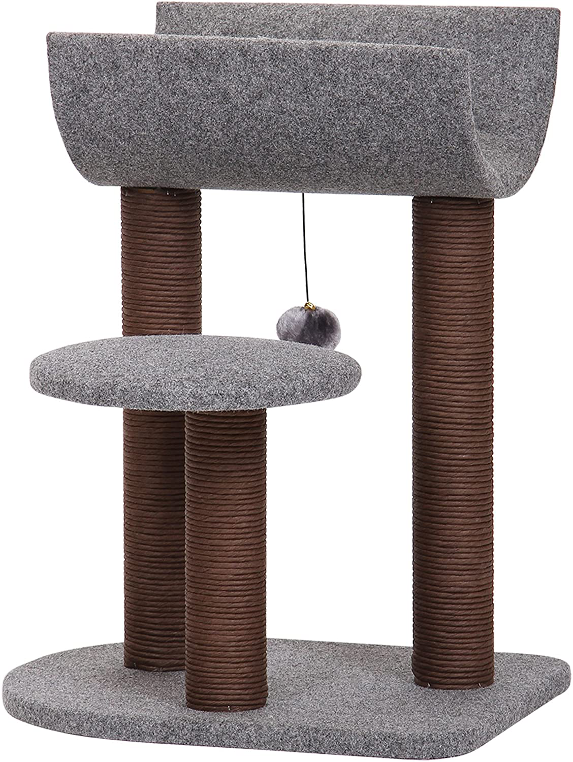 Petpals paper rope natural bowl clearance shaped with perch cat tree