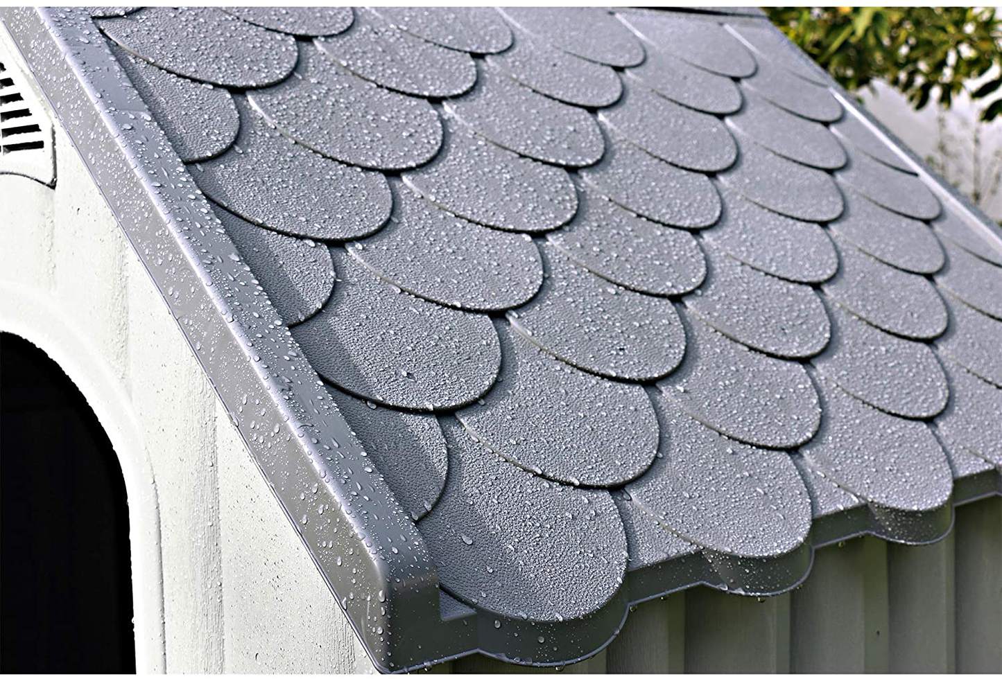 Ram Quality Products Innovative Outdoor Pet House Large Waterproof Dog Kennel Shelter for Small, Medium, and Large Dogs, 36 X 34.5 X 36 Inches, Gray Animals & Pet Supplies > Pet Supplies > Dog Supplies > Dog Houses Ram Quality Products