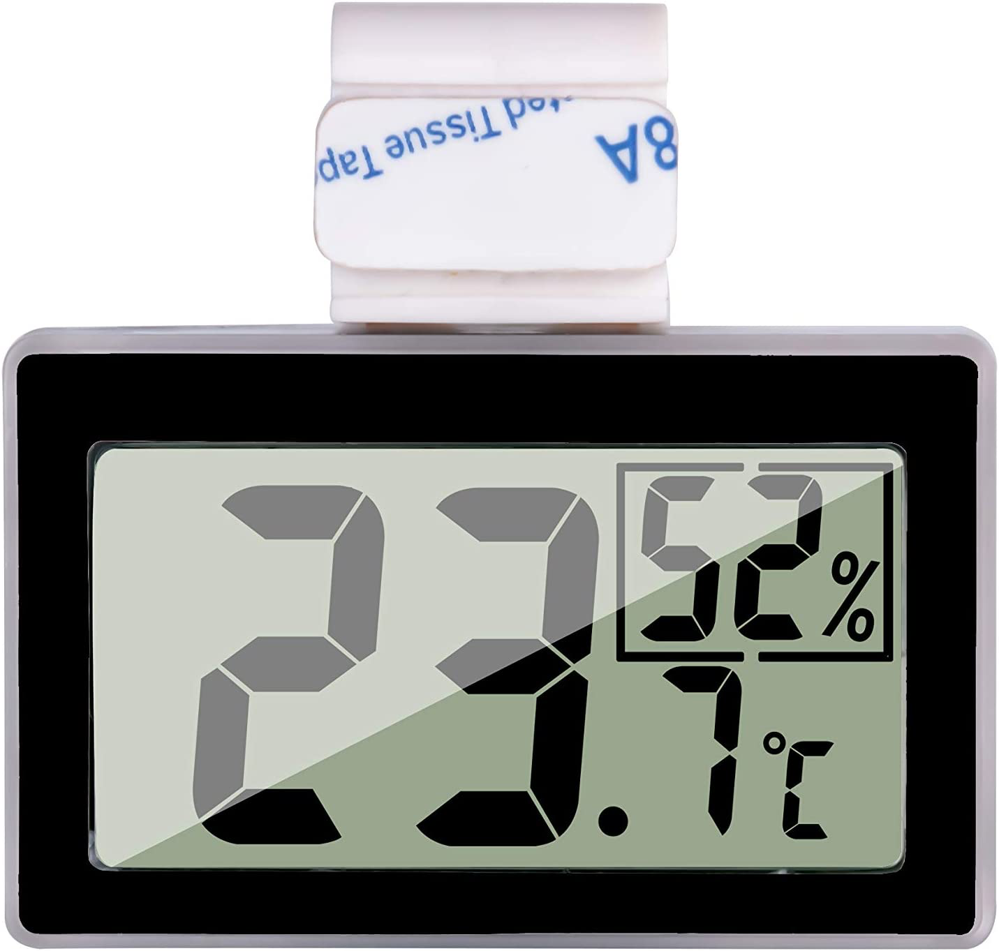 Reptile Thermometer Humidity and Temperature Sensor Gauges Reptile Digital Thermometer Digital Reptile Tank Thermometer Hygrometer with Hook Ideal for Reptile Tanks, Terrariums Animals & Pet Supplies > Pet Supplies > Small Animal Supplies > Small Animal Habitat Accessories JLENOVEG Black