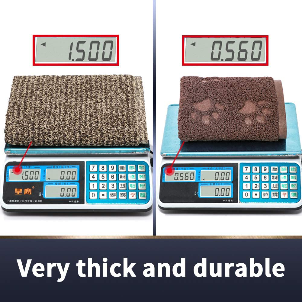 Asvin Thick Premium Cat Litter Mat, Soft on Pet Paws, Traps Litter and Dirt from Kitty, Water Resistant, Scatter Control, for Litter Box, Home Animals & Pet Supplies > Pet Supplies > Cat Supplies > Cat Litter Box Mats Asvin