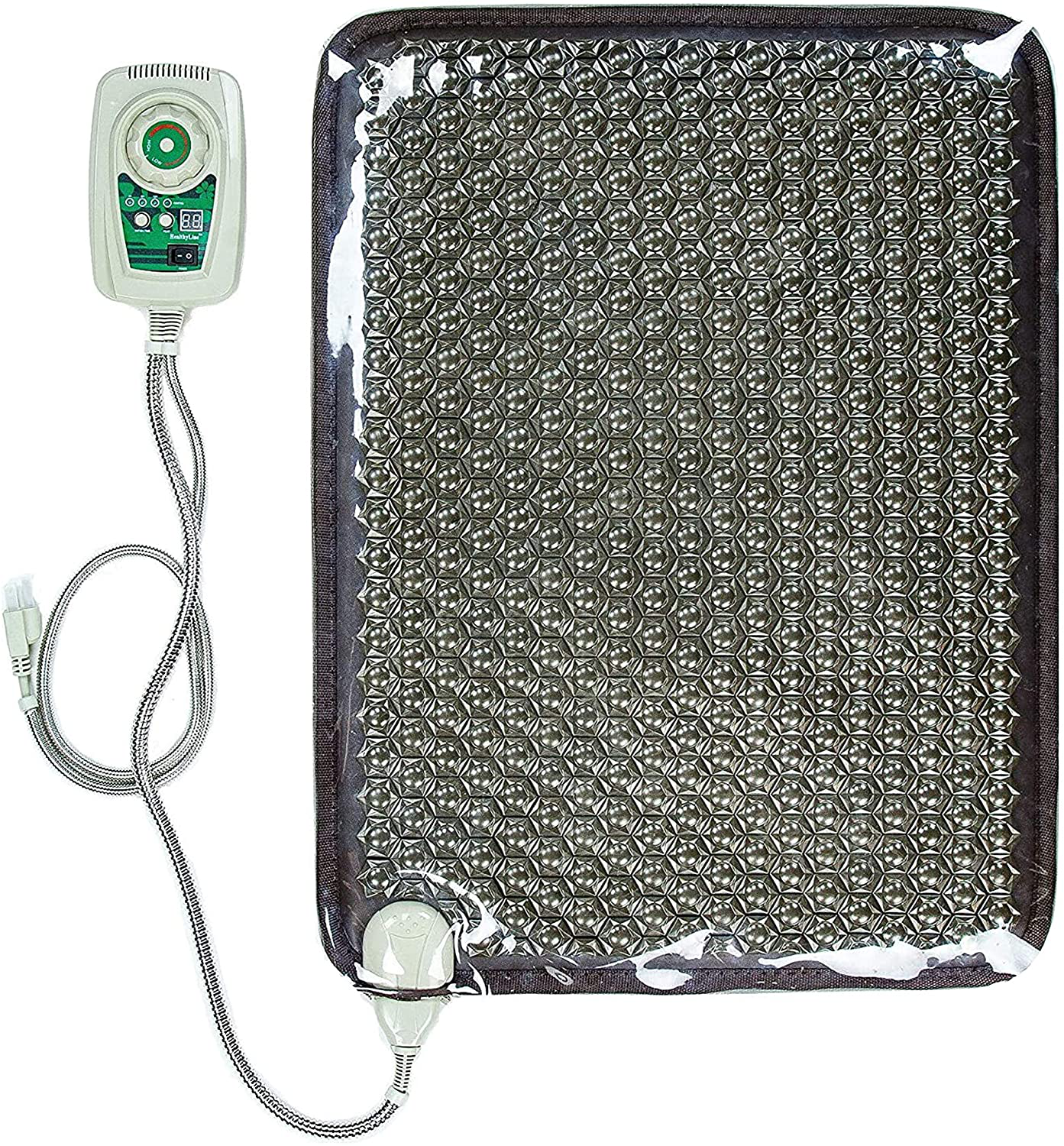 Healthyline Pet Heating Pad - Heated Dog, Cat Bed - Electric - Bite, Scratch and Water Proof - Warm Tourmaline Stones for Far Infrared Heat and Negative Ion Therapy (Large 50" X 24") Animals & Pet Supplies > Pet Supplies > Cat Supplies > Cat Beds HealthyLine Small 32" x 20"