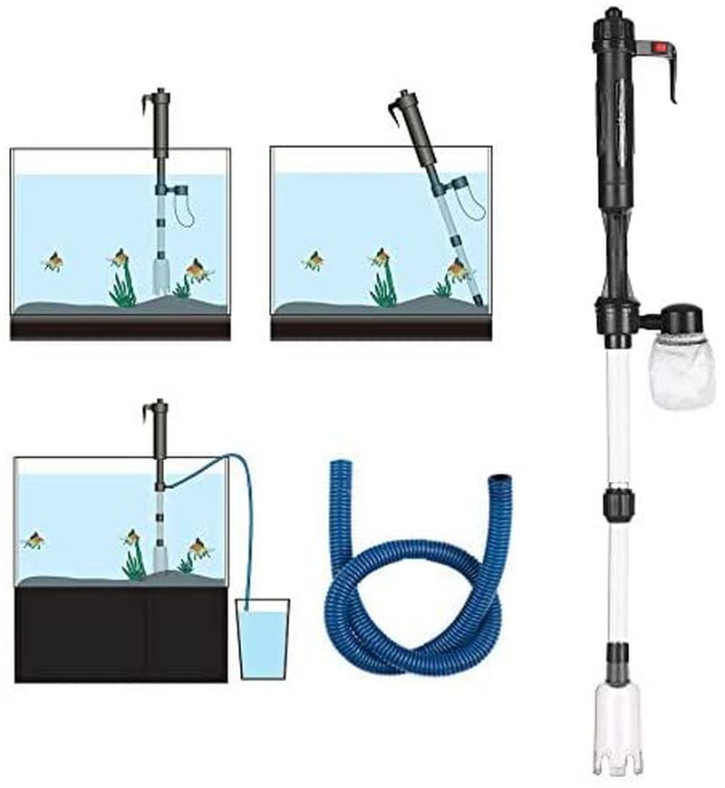 Electric Aquarium Gravel Cleaner, Cornesty Fish Tank Water Changer Sand Washer Vacuum Siphon Operated Gravel Cleaner Aquarium Cleaning Tool Animals & Pet Supplies > Pet Supplies > Fish Supplies > Aquarium Cleaning Supplies Cornesty