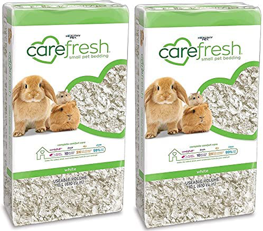 Carefresh 99% Dust-Free White Natural Paper Small Pet Bedding with Odor Control, 10 L (2 Pack) Animals & Pet Supplies > Pet Supplies > Small Animal Supplies > Small Animal Bedding Carefresh