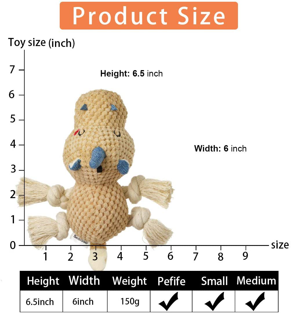 Sedioso Dog Toy Stuffed, Cute Animal Squeaky Plush Toys, Durable Dog Chew Toys for Small,Middle,Large Dogs Animals & Pet Supplies > Pet Supplies > Dog Supplies > Dog Toys Sedioso