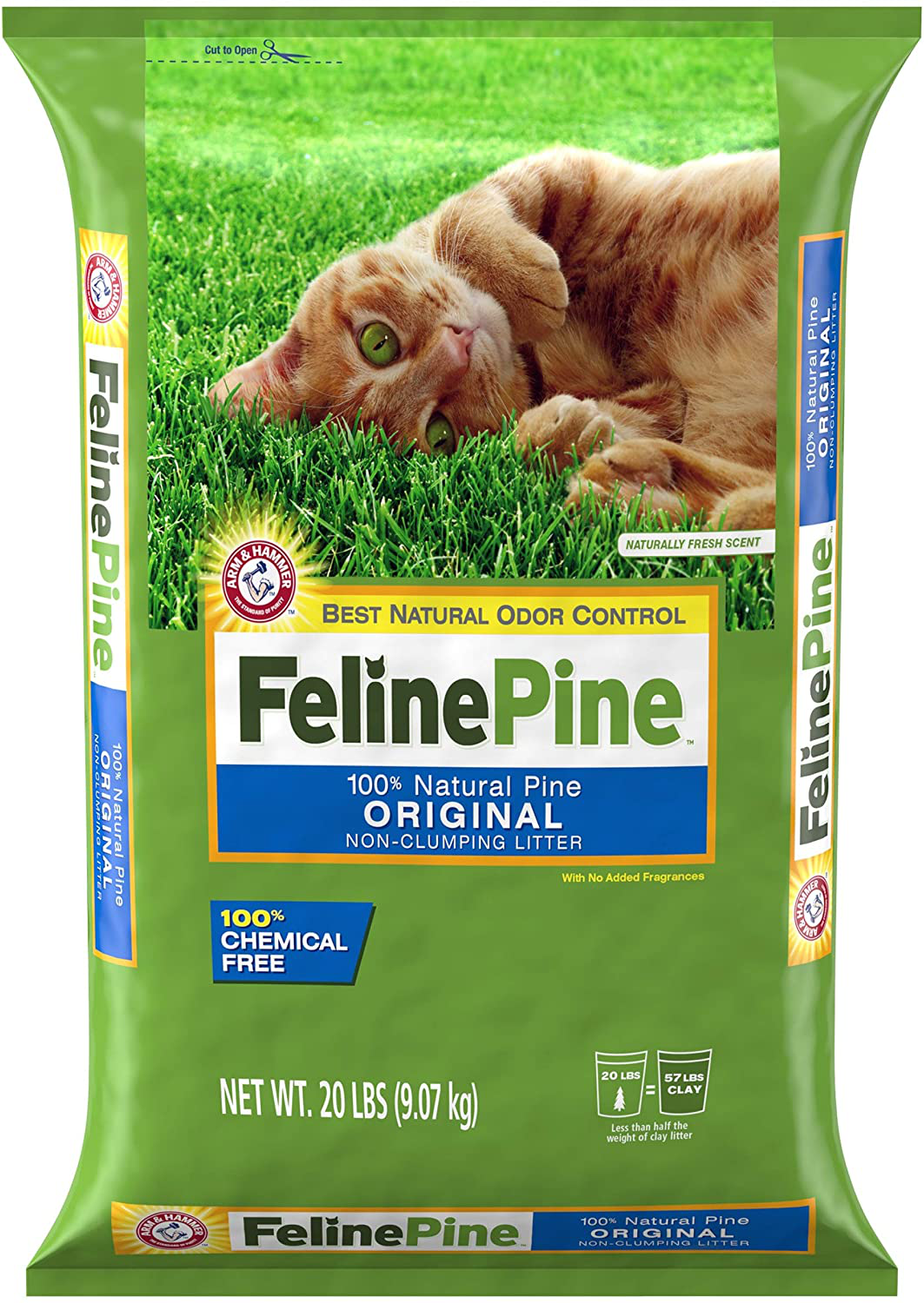 Feline Pine Original Cat Litter 20Lb (3 Pack (Each 20 Lbs.)) Animals & Pet Supplies > Pet Supplies > Cat Supplies > Cat Litter Feline Pine