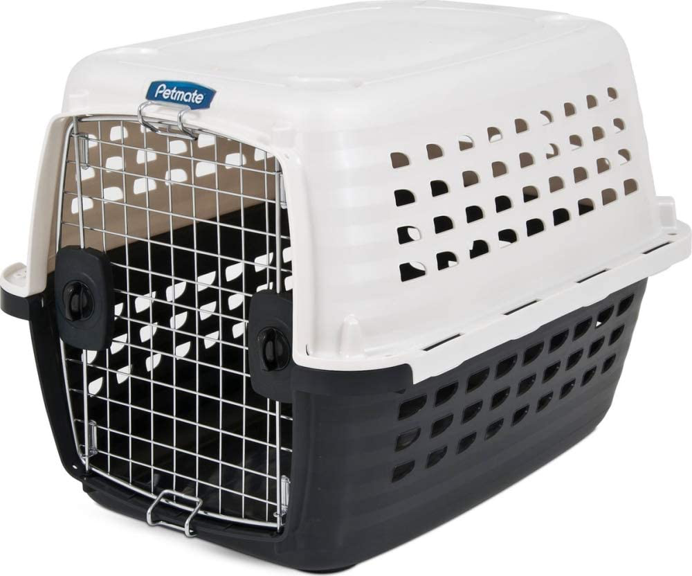 Petmate Compass Plastic Pets Kennel with Chrome Door Animals & Pet Supplies > Pet Supplies > Dog Supplies > Dog Kennels & Runs Doskocil PEARL WHITE/BLACK 20-30LBS