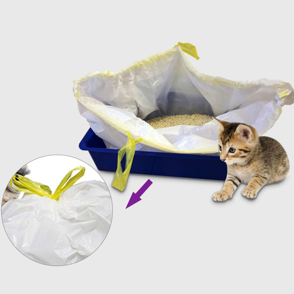 STOBOK 7Pcs Cat Litter Box Liners Large Drawstring Kitty Litter Pan Bags Cat Waste Litter Bags Pet Cat Supplies (Size S) Animals & Pet Supplies > Pet Supplies > Cat Supplies > Cat Litter Box Liners STOBOK