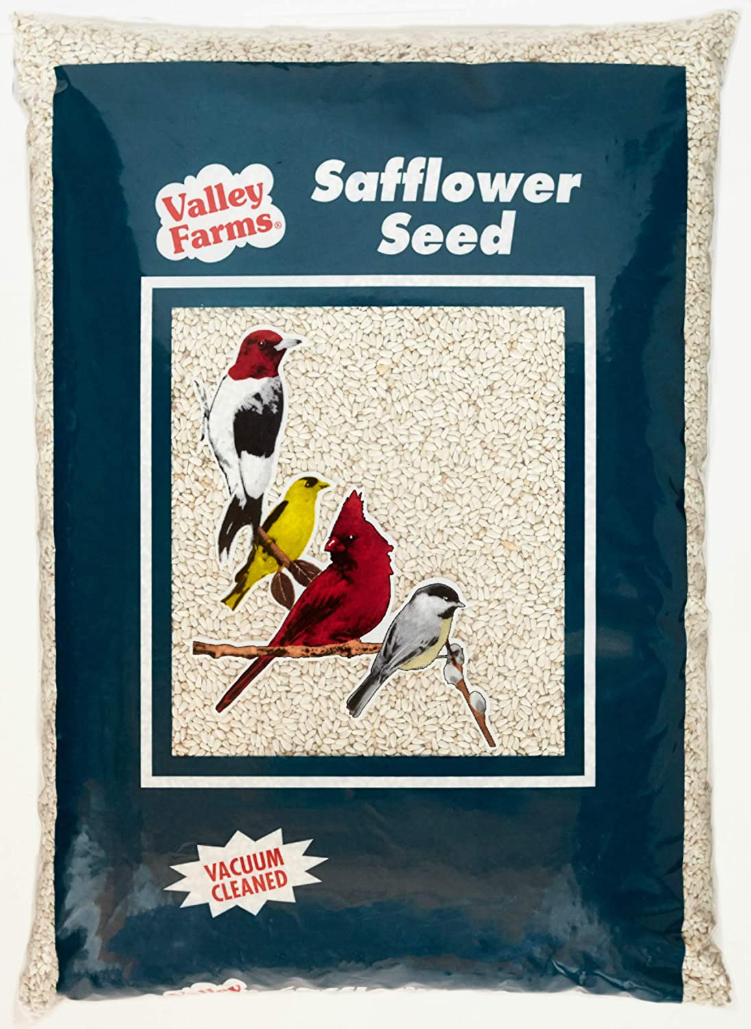 Valley Farms Safflower Seed Wild Bird Food - Attract Cardinals Well but Squirrels Do Not like It (15 LBS) Animals & Pet Supplies > Pet Supplies > Bird Supplies > Bird Food Valley Farms 4 Pound (Pack of 1)
