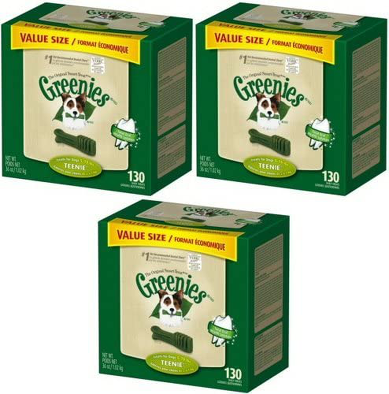 Greenies 390 Count 108-Ounce Dental Chews, Teenie Animals & Pet Supplies > Pet Supplies > Dog Supplies > Dog Treats Greenies