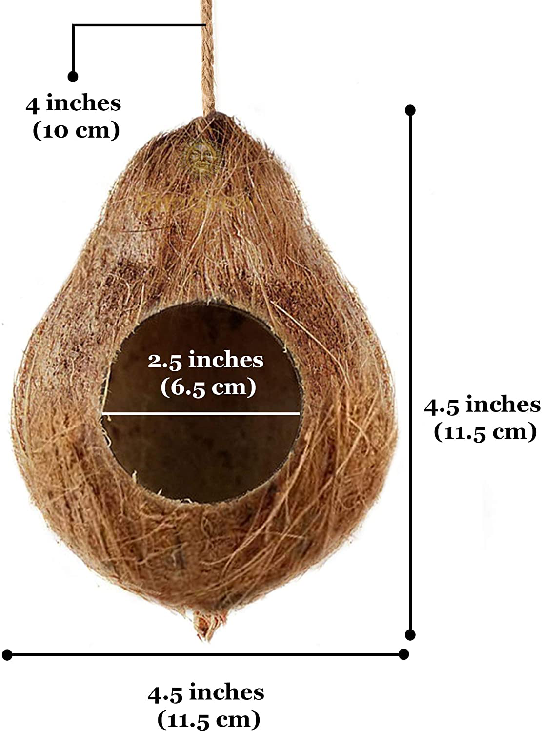 Crested Gecko Coco Hut, Treat & Food Dispenser, Climbing Porch, Hiding, 4.5” round Coconut Shell with 2.5” Opening, Ideal for Reptiles, Amphibians Animals & Pet Supplies > Pet Supplies > Reptile & Amphibian Supplies > Reptile & Amphibian Habitat Accessories SunGrow