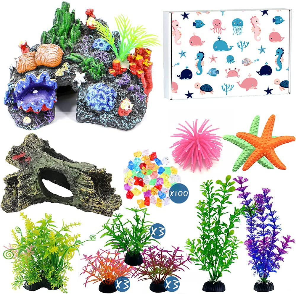 Large Aquarium Decorations, Betta Fish Tank Accessories Decorations wi –  KOL PET
