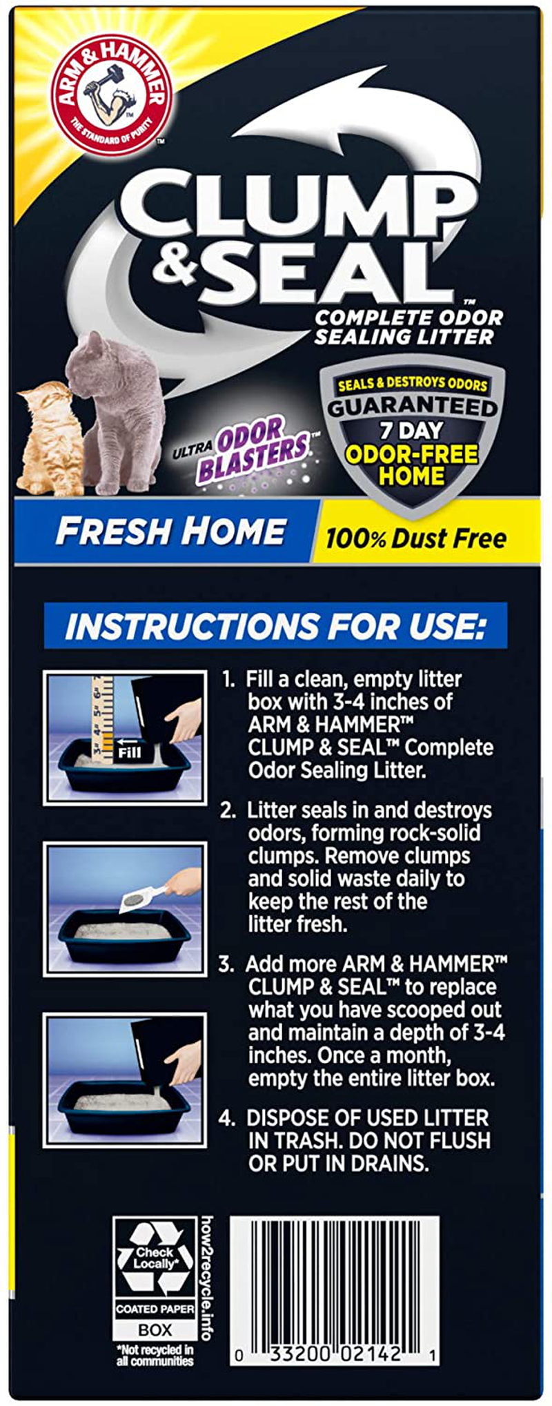 ARM & HAMMER Clump & Seal Cat Litter, Fresh Scent 14Lb Animals & Pet Supplies > Pet Supplies > Cat Supplies > Cat Litter Arm & Hammer