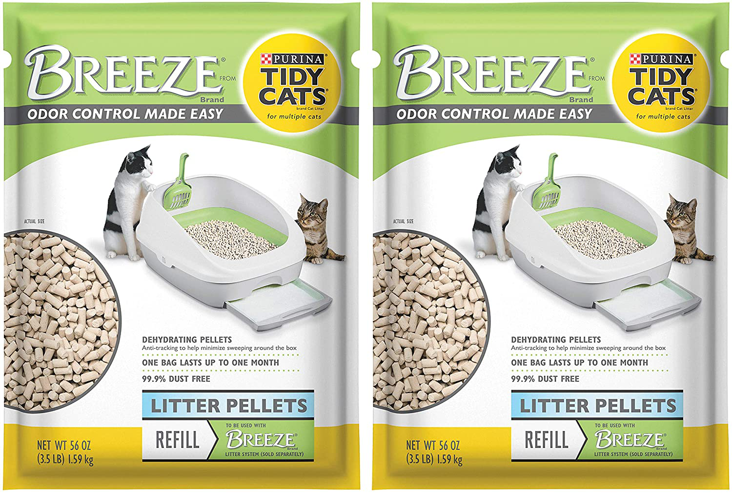 Purina Litter Tidy Cat Breeze Pellets 3.5 Lb 2 Packs KOL PET