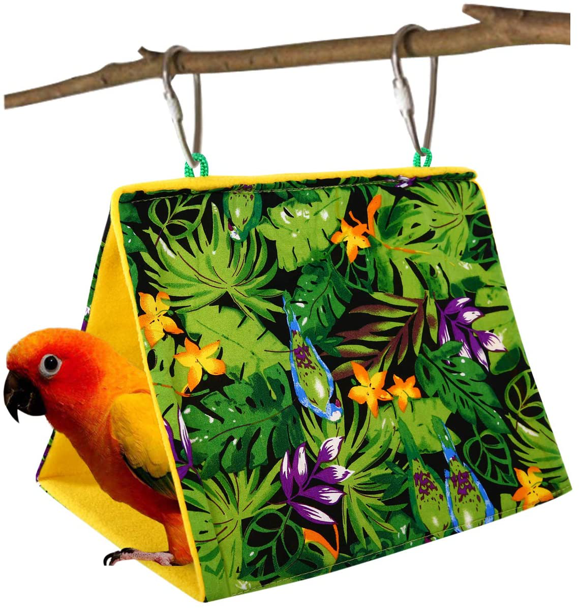 KAMA BRIDAL Bird Nest Hanging Cage Tent for Small Pets Parrot Hammock Parakeet Myna Pigeon Parakeet Lovebird Nest Perch Stand Swing Animals & Pet Supplies > Pet Supplies > Bird Supplies > Bird Cages & Stands KAMA BRIDAL