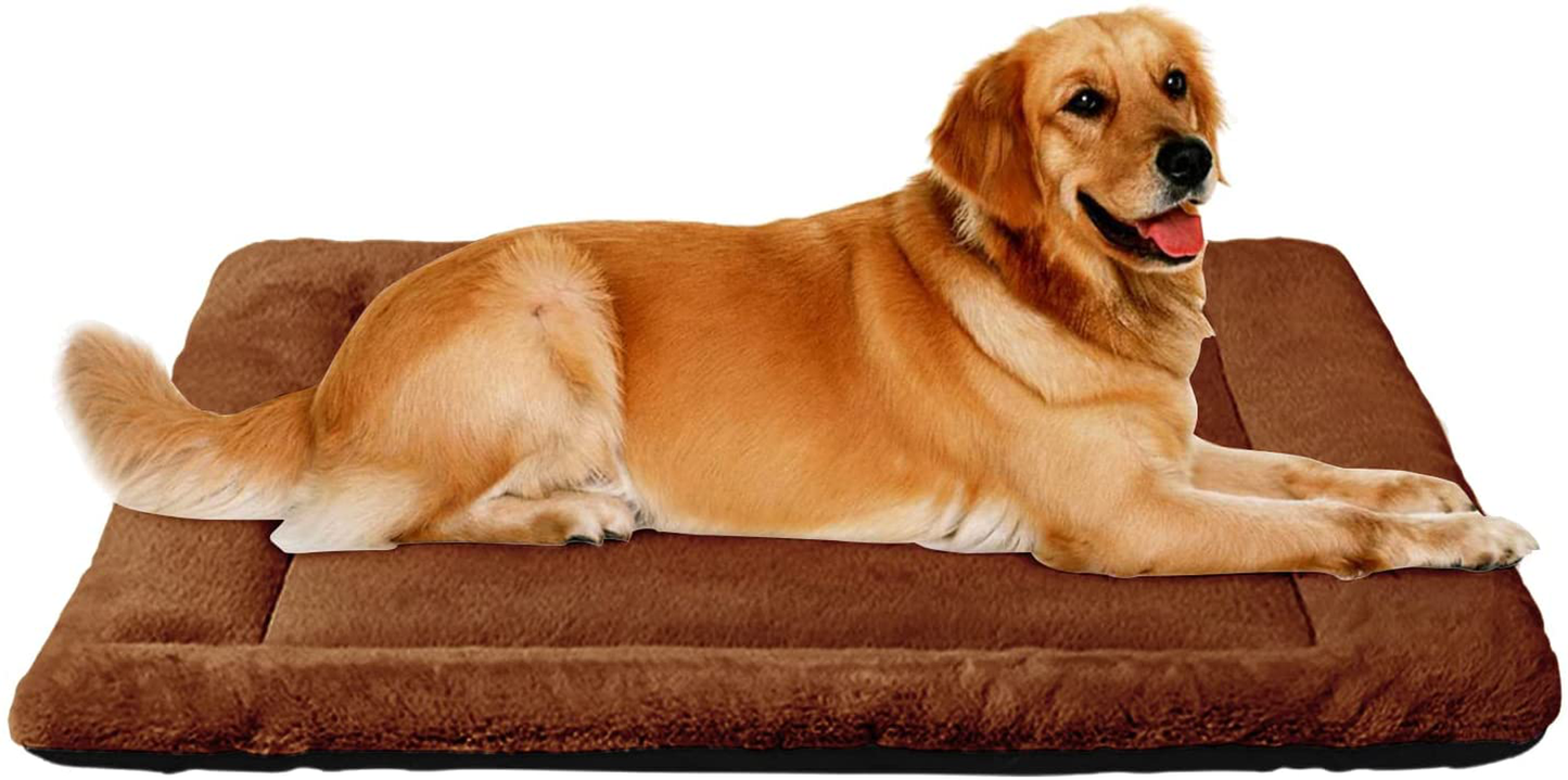 PETCIOSO Super Soft Dog Cat Crate Bed Blanket-Fluffy Pet Bed All Season-Machine Wash & Dryer Friendly-Anti-Slip Pet Beds(Not for Chewer) Animals & Pet Supplies > Pet Supplies > Dog Supplies > Dog Beds PETCIOSO Chocolate 48in