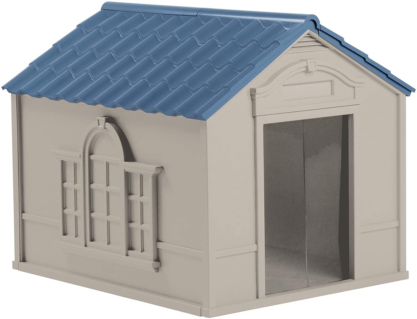 Suncast Outdoor Dog House with Door - Water Resistant and Attractive for Small to Large Sized Dogs - Easy to Assemble - Perfect for Backyards Animals & Pet Supplies > Pet Supplies > Dog Supplies > Dog Houses Suncast
