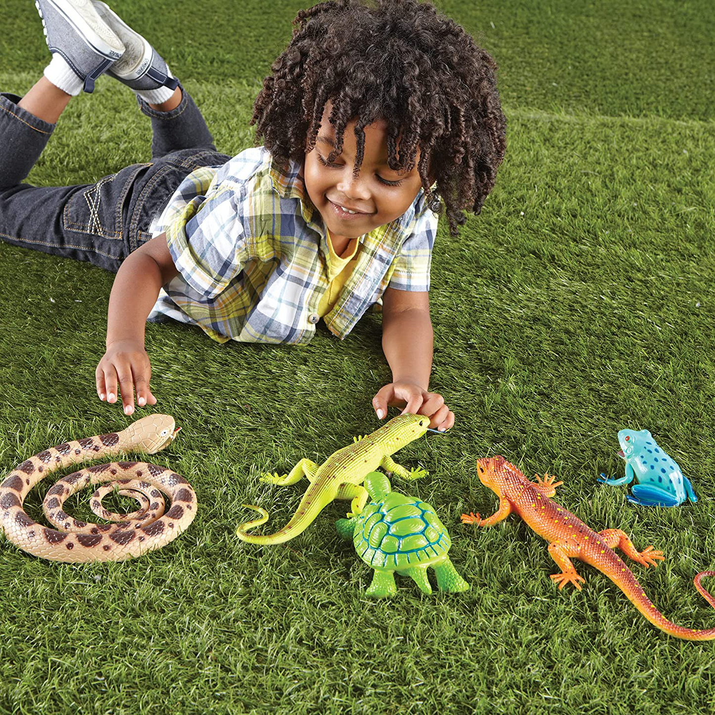 Learning Resources Jumbo Reptiles & Amphibians, Tortoise, Gecko, Snake, Iguana, and Tree Frog, 5 Animals, Ages 3+ Animals & Pet Supplies > Pet Supplies > Reptile & Amphibian Supplies > Reptile & Amphibian Habitats Learning Resources