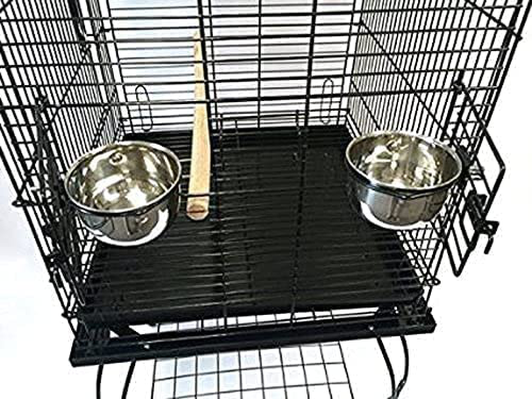 Mcage Large Open Dome Top Bird Flight Cage with 5/8-Inch Bar Spacing for Small Size Parrots Sun Conures Aviary Canary Finch Budgie Lovebird Cockatiel Parakeets Animals & Pet Supplies > Pet Supplies > Bird Supplies > Bird Cages & Stands Mcage