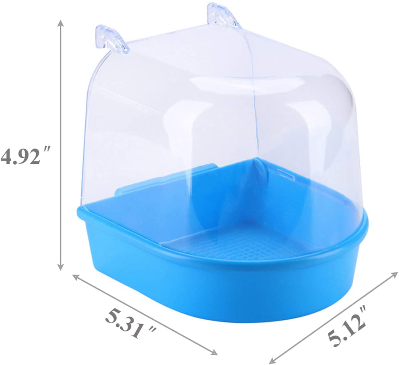 Kathson Parrot Bath Box Bird Cage Accessory Supplies Bathing Tub Bath for Pet Brids Canary Budgies Parrot (Random Color) Animals & Pet Supplies > Pet Supplies > Bird Supplies > Bird Cage Accessories kathson