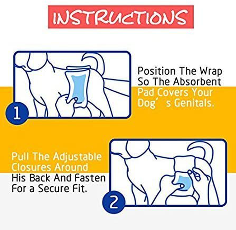 Soft Barks Male Pet Simple and Convenient Disposable Male Wrap Dog Diapers, 48 Count Animals & Pet Supplies > Pet Supplies > Dog Supplies > Dog Diaper Pads & Liners Soft Barks