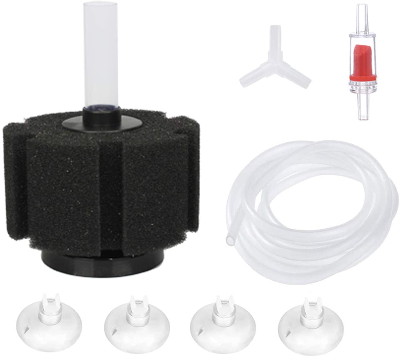 ALEGI Aquarium Bio Sponge Filter Kit with Air Tubing, Suction Cups, Check Valves for 20 Gal, 30 Gal, 55 Gal Breeding Fry Betta Shrimp Fish Tank Animals & Pet Supplies > Pet Supplies > Fish Supplies > Aquarium Filters ALEGI Large For 30-60 Gal