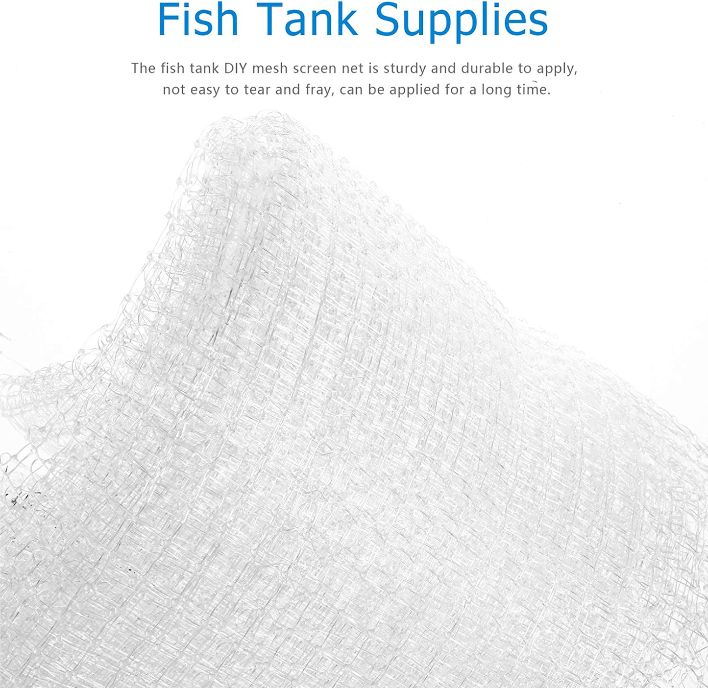 Balacoo Fish Tank Mesh- Aquarium Anti- Jumping Net Aquarium Net Cover Fish Tank Mesh Net Replacement Net Aquarium Fish Tank Covering Animals & Pet Supplies > Pet Supplies > Fish Supplies > Aquarium Fish Nets balacoo