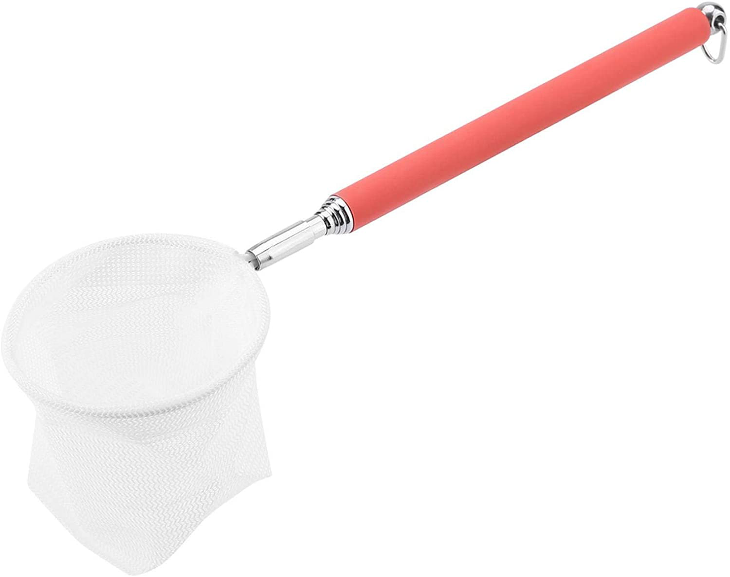 Fishing Landing Net Telescopic Aquarium Fish Shrimp Net Extendable Fish Tank Fishing Net with Stainless Steel Handle Animals & Pet Supplies > Pet Supplies > Fish Supplies > Aquarium Fish Nets Hffheer Red Round