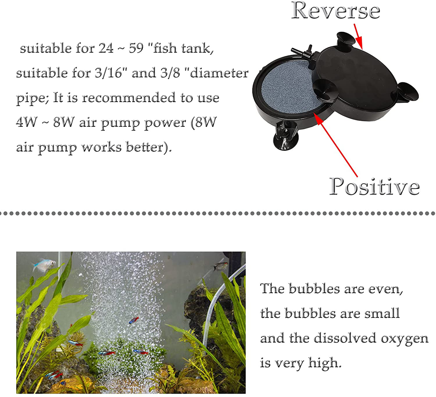 Hamiledyi Air Stone Disc Bubble Diffuser, 6/8 PCS round Diffuser Oxygenation Disk Bubble for Fish Tank Air Pump with Suction Cup for Hydroponics Aquarium Decoration 4.2In Animals & Pet Supplies > Pet Supplies > Fish Supplies > Aquarium Air Stones & Diffusers Hamiledyi