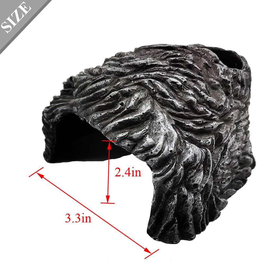 Hamiledyi Reptile Resin Hideout Caveturtle Hiding Cave Tortoise Basking Platform Aquarium Decoration Terrarium Habitat Shelter Resin Rock for Gecko Spiders Frogs Lizards Hermit Crab Fish Animals & Pet Supplies > Pet Supplies > Reptile & Amphibian Supplies > Reptile & Amphibian Habitat Heating & Lighting Hamiledyi