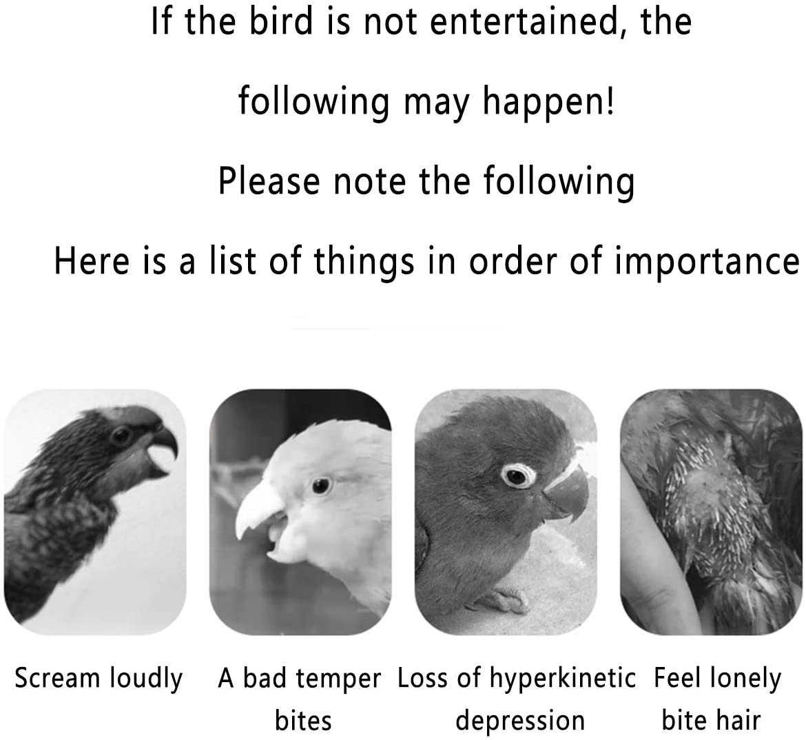 AHANDMAKER Bird Perches Cage Toys Kit, Bird Wooden Play Gyms Stands with Climbing Ladder for Baby Lovebird, Hamster and Parrot Animals & Pet Supplies > Pet Supplies > Bird Supplies > Bird Gyms & Playstands AHANDMAKER