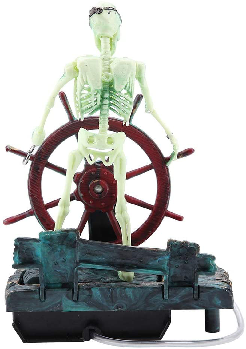 Semme Action-Aquarium Ornament, Fish Tank Landscape Decoration Pirate Captain Aquarium Decorations Landscape Skeleton on Wheel Action Figure Fish Tank Ornament Animals & Pet Supplies > Pet Supplies > Fish Supplies > Aquarium Decor Semme