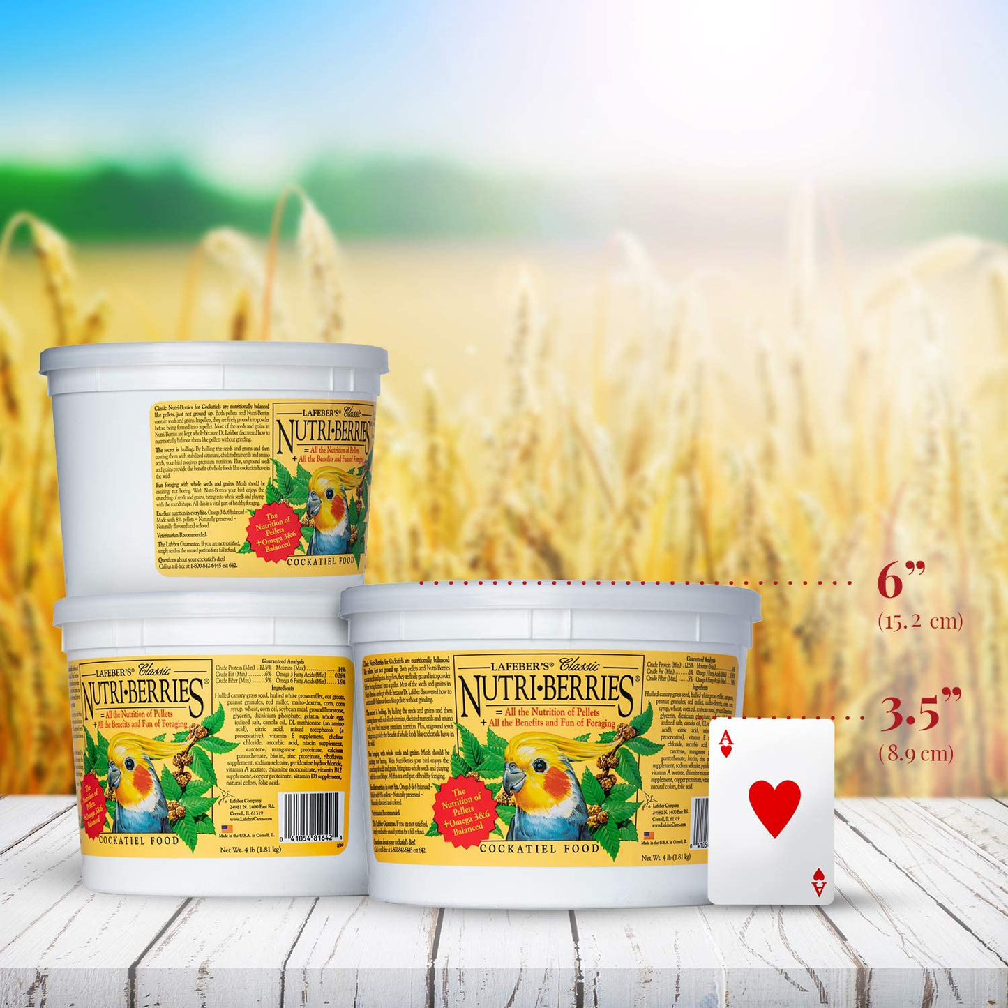 Lafeber Classic Nutri-Berries Pet Bird Food, Made with Non-Gmo and Human-Grade Ingredients, for Cockatiels, 4 Lb Animals & Pet Supplies > Pet Supplies > Bird Supplies > Bird Treats LAFEBER'S