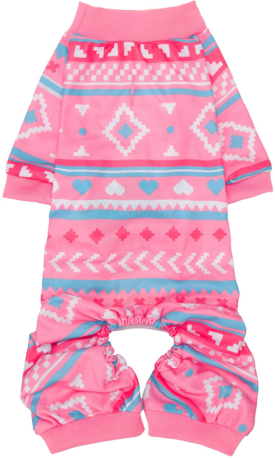 TAILGOO Light Breathable Dog Pajamas - Soft Apparel Jumpsuit, Fashionable Pet Clothes with Exquisite Geometric Patterns, Cute Puppy Pjs for Small or Kid Doggy Animals & Pet Supplies > Pet Supplies > Dog Supplies > Dog Apparel TAILGOO Pink Large