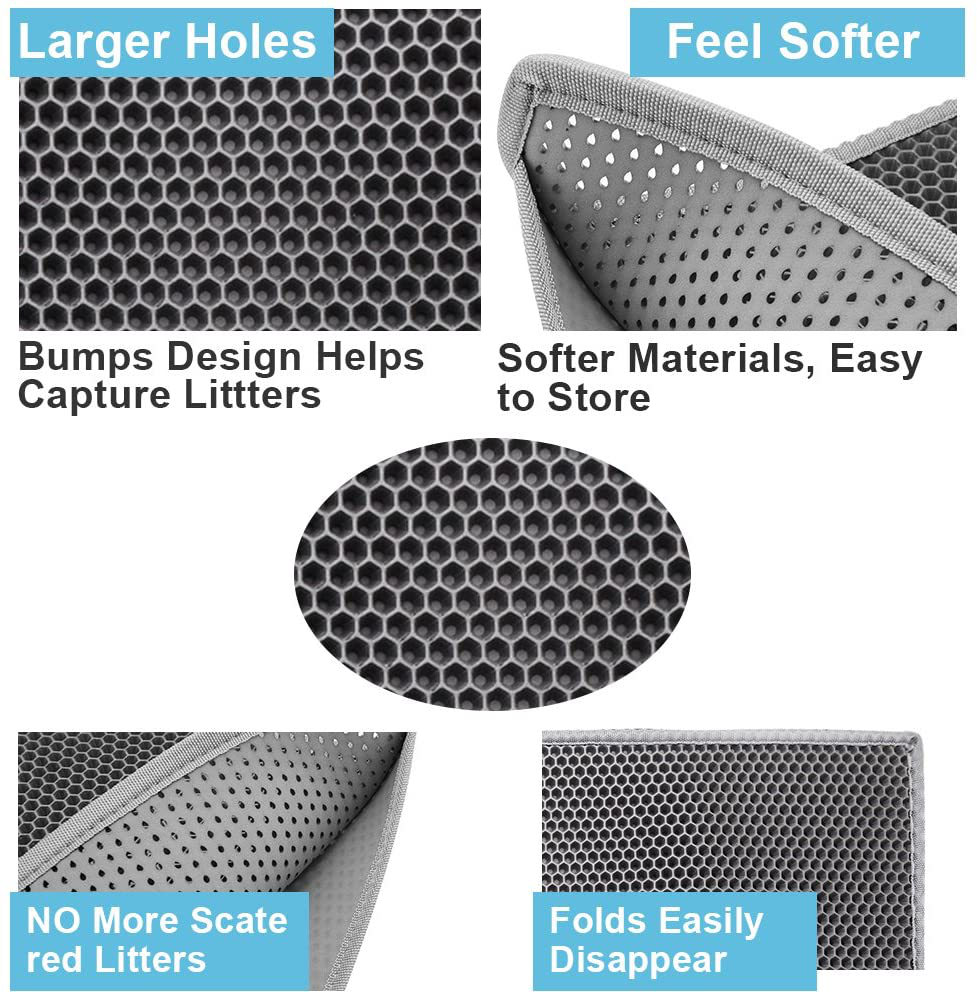 Pieviev Cat Litter Mat-Super Size Animals & Pet Supplies > Pet Supplies > Cat Supplies > Cat Litter Box Mats Pieviev