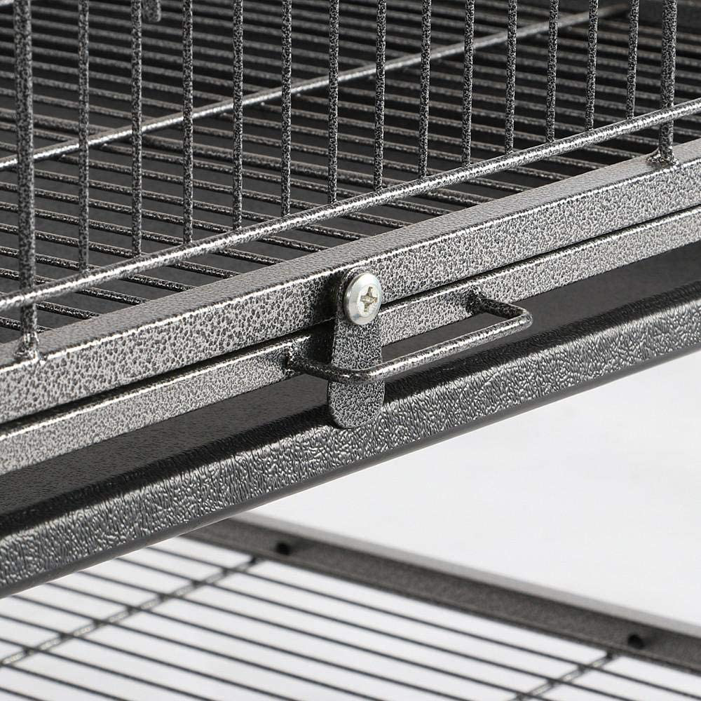 Topeakmart Wrought Iron Large Flight Parrot Bird Cage with Rolling Stand for Multiple Parakeets Conure Cockatiel Cage Animals & Pet Supplies > Pet Supplies > Bird Supplies > Bird Cages & Stands Topeakmart