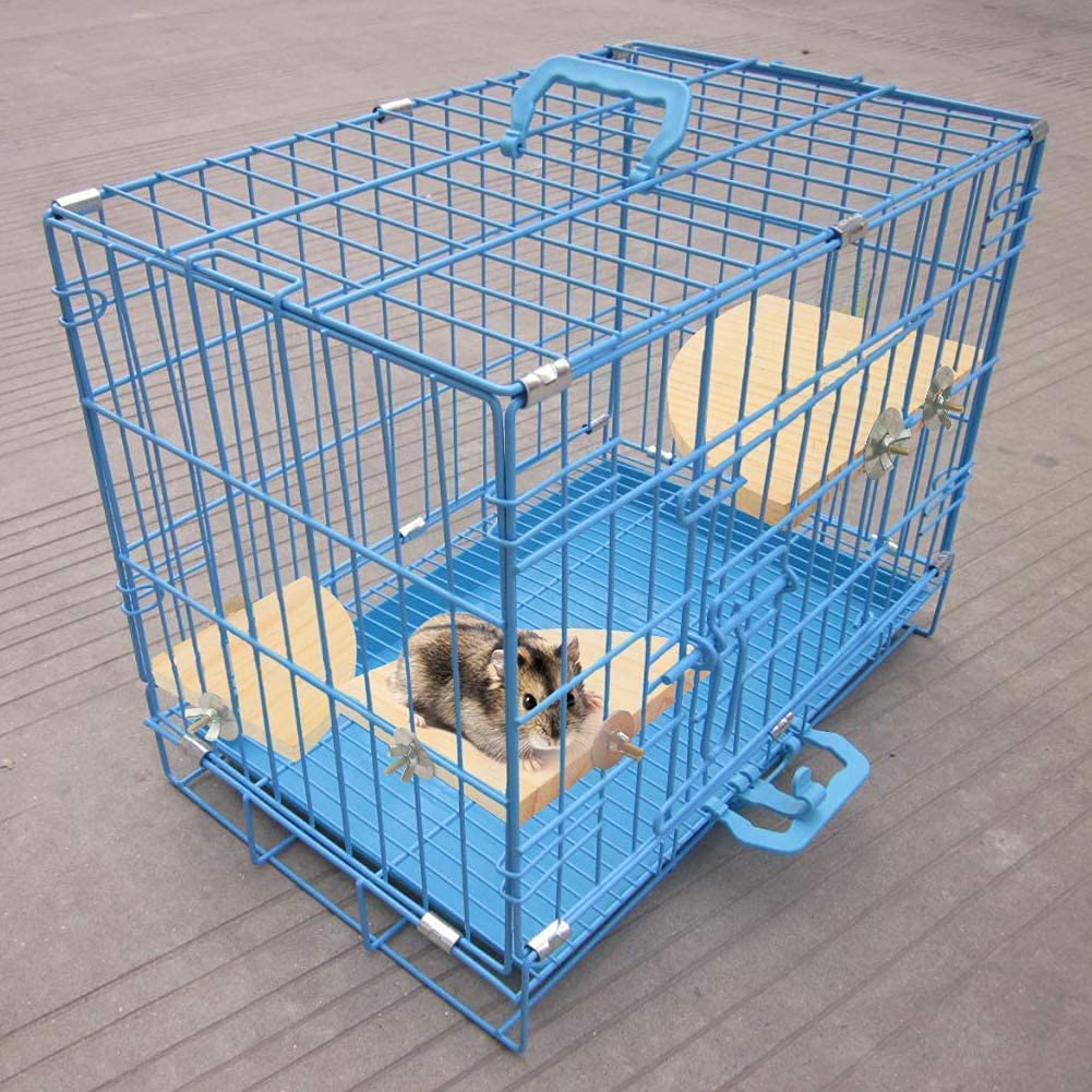 KYHSOM 2 Pack Bird Perch Platform, Wood Perch Bird Platform Parrot Stand Playground Cage Accessories for Small Animals Parrot Parakeet Conure Cockatiel Budgie Gerbil Rat Mouse Chinchilla Animals & Pet Supplies > Pet Supplies > Bird Supplies > Bird Ladders & Perches KYHSOM