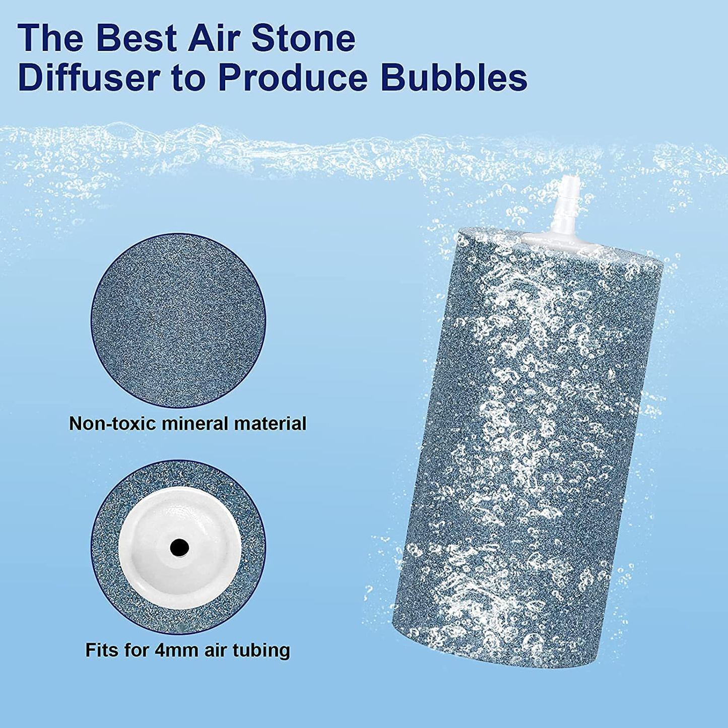 Simple Deluxe Air Pump with 2 Pack Air Stone Diffusers, Aeration Kits for Aquarium, Hydroponics Systems Animals & Pet Supplies > Pet Supplies > Fish Supplies > Aquarium Air Stones & Diffusers Simple Deluxe
