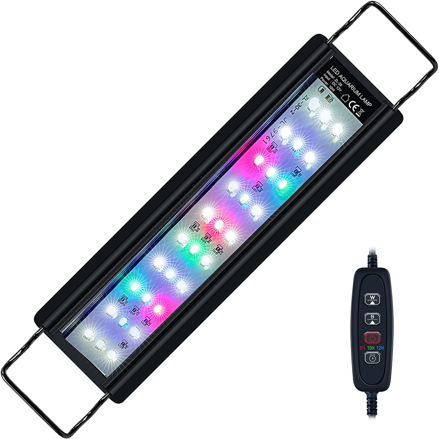 LVYTECH Full Spectrum LED Aquarium Light, Fish Tank Light with Timer, 3 Lighting Modes Adjustable Brightness Extendable Brackets for Freshwater Plant Animals & Pet Supplies > Pet Supplies > Fish Supplies > Aquarium Lighting LVY TECH 12-17 in