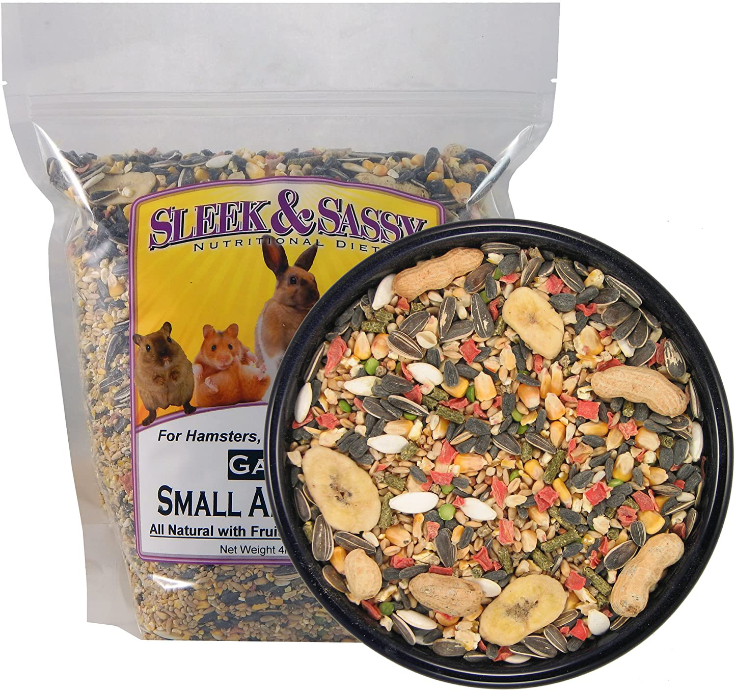 Garden Small Animal Food for Hamsters, Gerbils, Mice & Rats Animals & Pet Supplies > Pet Supplies > Small Animal Supplies > Small Animal Food SLEEK & SASSY NUTRITIONAL DIET 4 lbs.