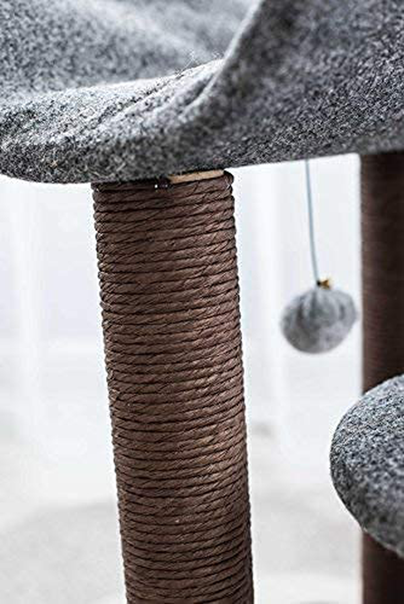 Petpals Cat Tree Cat Tower for Cat Activity with Scratching Postsand Toy Ball,Gray (Perch) Animals & Pet Supplies > Pet Supplies > Cat Supplies > Cat Furniture PetPals