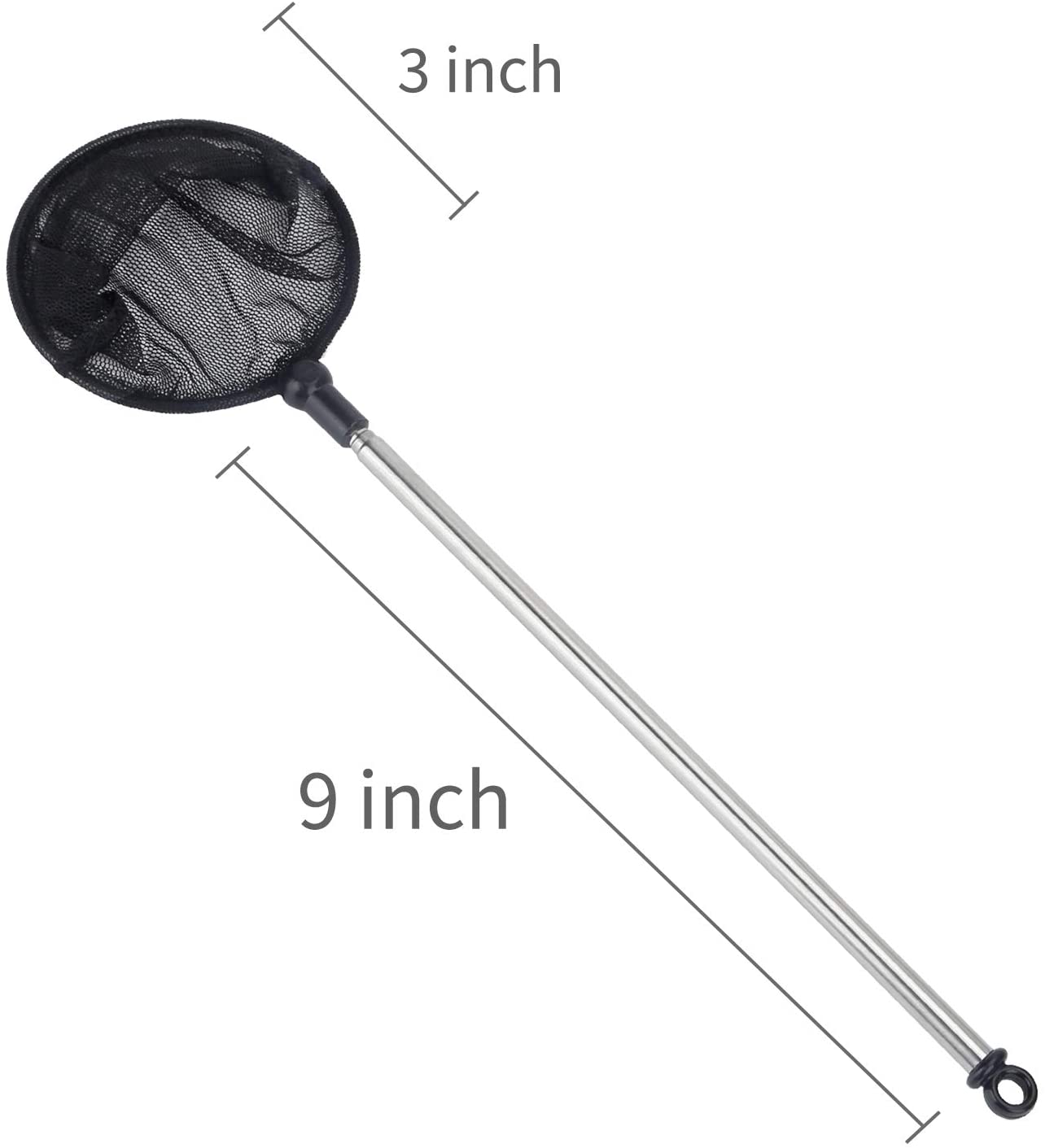 Pawfly 3.5 Inch Telescopic Aquarium Fish Net Fine Mesh Small round Net with Extendable 9-24 Inch Long Handle Animals & Pet Supplies > Pet Supplies > Fish Supplies > Aquarium Fish Nets Pawfly