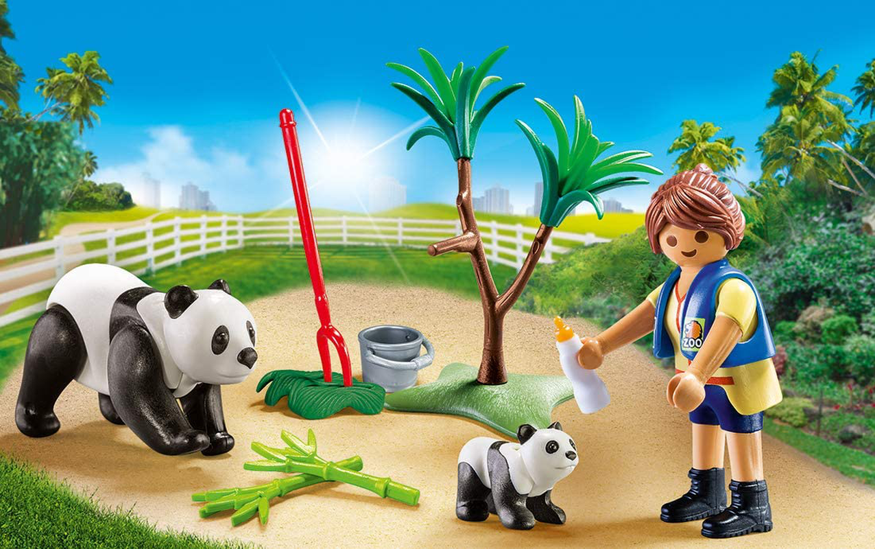 PLAYMOBIL 18 Piece Panda Caretaker Carry Case Animals & Pet Supplies > Pet Supplies > Small Animal Supplies > Small Animal Habitat Accessories Playmobil