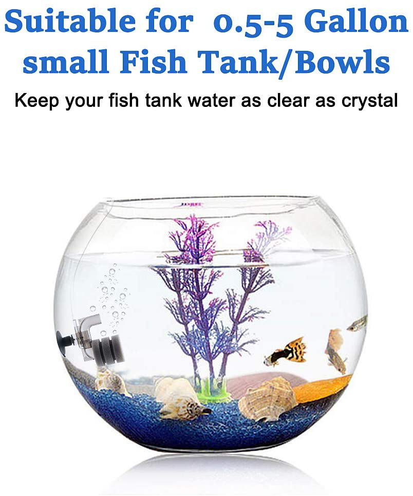 Aihotim Submersible Foam Filter, Ultra Mini Aquarium Single Sponge Filter, Quiet Fish Tank Filter, for Small Fish Tank 0.5-5 Gallon, Perfect for Freshwater Salt Water Animals & Pet Supplies > Pet Supplies > Fish Supplies > Aquarium Filters Aihotim