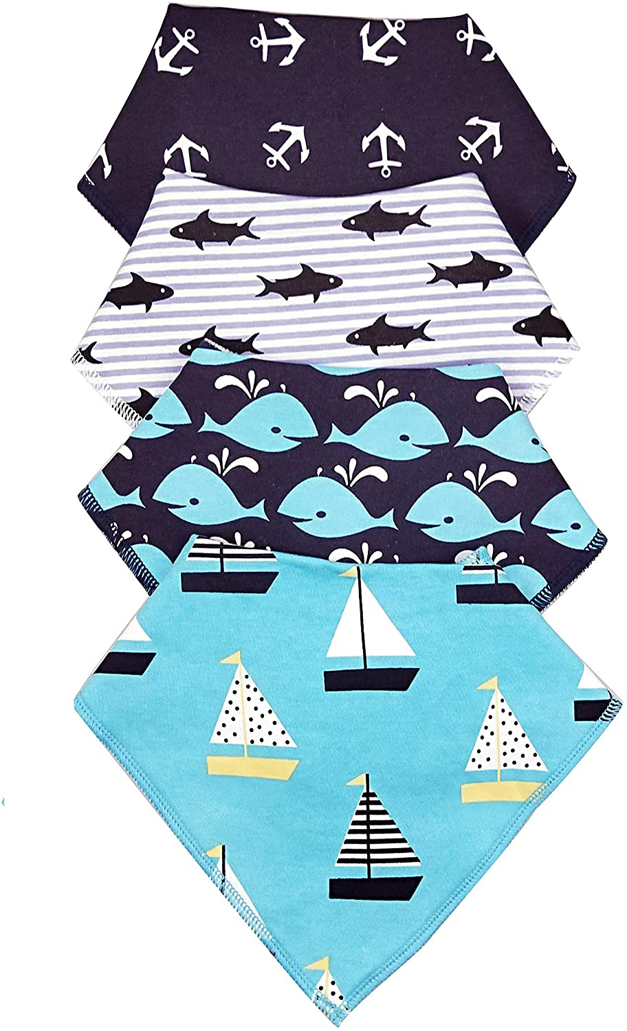 SKYCOOOOL 4 Pack Funny Navigation Style Small Pet Dog Cat Signature Puppy Bandana Triangle Scarf Bibs with Soft Cotton Material for Puppy Accessories Animals & Pet Supplies > Pet Supplies > Cat Supplies > Cat Apparel SKYCOOOOL