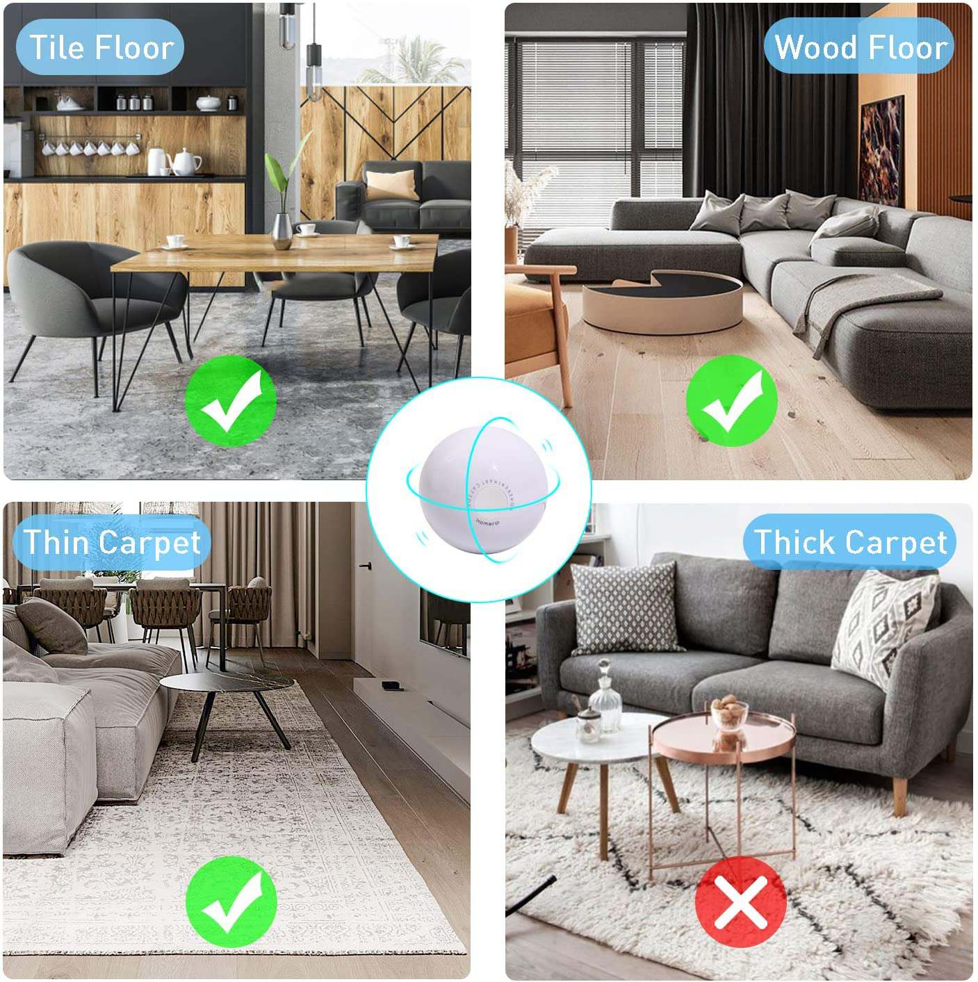 Homerunpet Smart Interactive Cat Toy Ball, Automatic Rolling Pet Toy, Batteries Operated Auto on Kitty Toy with Bell and Built-In LED Red Light for Indoor Cats Animals & Pet Supplies > Pet Supplies > Cat Supplies > Cat Toys HomeRunPet