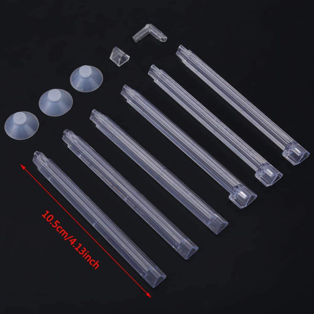 Aquarium Plastic Air Curtain Transparent Fish Tank Air Vent Bubble Release Airstone Bar Diffuser Fish Tank Bubble Stone Accessories with 3 Suction Cups Animals & Pet Supplies > Pet Supplies > Fish Supplies > Aquarium Air Stones & Diffusers Hffheer