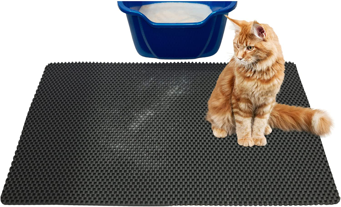Caldwell'S Large Cat Litter Mat Durable Litter Box Mat Heavy Duty Waterproof anti Slip XL Kitty Litter Mat Cat Pad Easy Clean Scatter Control Pet Food Bowl Mat Soft on Paws Urine Proof Animals & Pet Supplies > Pet Supplies > Cat Supplies > Cat Litter Box Mats Caldwell's Pet Supply Co. Grooved 24" x 30"