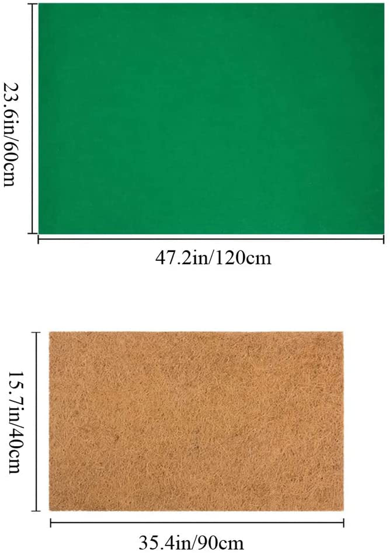 Hamiledyi 47.2" X 23.6" Reptile Carpet,Natural Coconut Fiber Lizard Mat Large Size Tortoise Terrarium Substrate Liner Bedding for Turtle Lizard Snake Bearded Dragon Gecko Chamelon Iguana(2 Pcs) Animals & Pet Supplies > Pet Supplies > Reptile & Amphibian Supplies > Reptile & Amphibian Substrates Hamiledyi